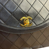 Chanel Vintage Black Quilted Diana Shoulder Bag 1986-1988