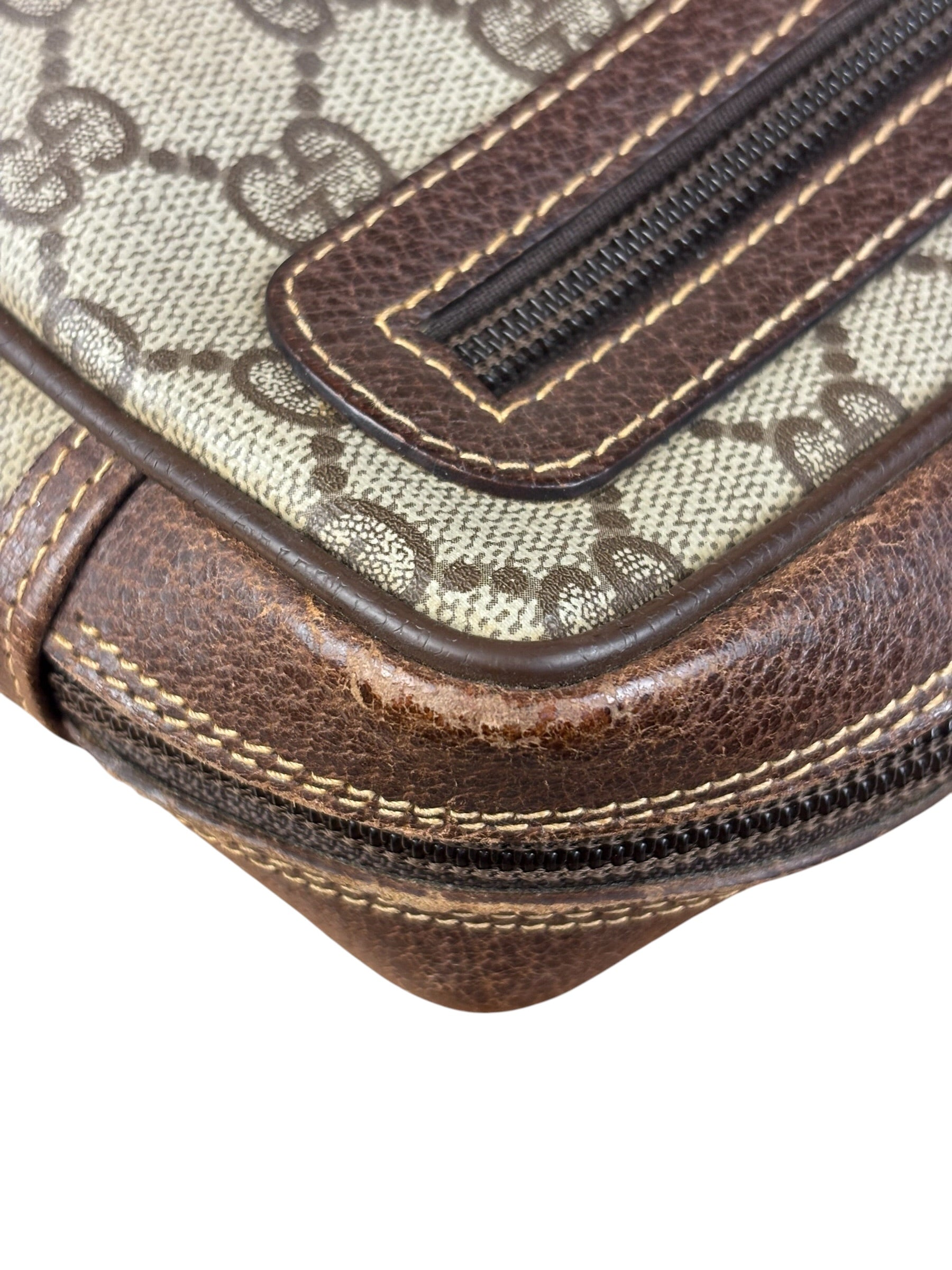 Gucci GG Vintage Coated Canvas Zip Pouch