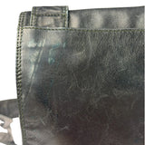 Chanel Vintage Metallic Bronze Lambskin Logo Messenger Bag 1997