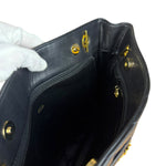 Chanel Black Lambskin Shopper Tote 90s
