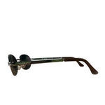 Ferragamo Circle Frame Gray Sunglasses