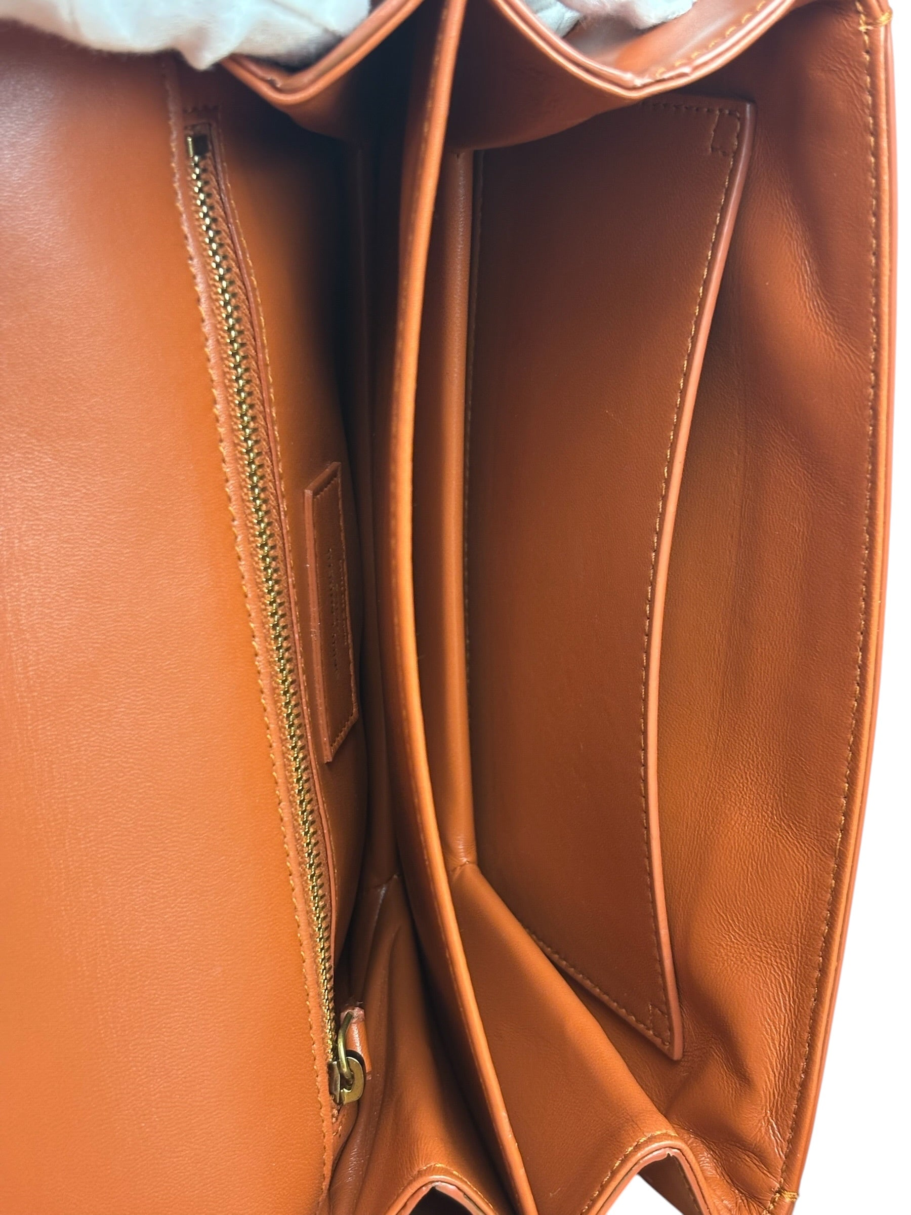 Saint Laurent Burnt Orange Le Maillon Shoulder Bag