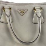 Prada Saffiano Lux Leather Grey 2Way Shopping Bag
