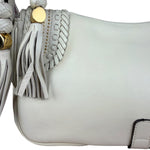 Gucci Limited Edition White Leather Marrakech Satchel Shoulder Bag