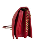 Chanel Dark Fuchsia Quilted Leather Flap Bag 2019