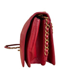 Chanel Dark Fuchsia Quilted Leather Flap Bag 2019