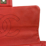 Chanel Red Quilted Caviar Leather Timeless Shoulder Bag 2012