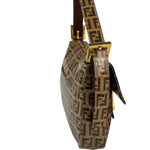 Fendi Brown PVC Zucca Baguette