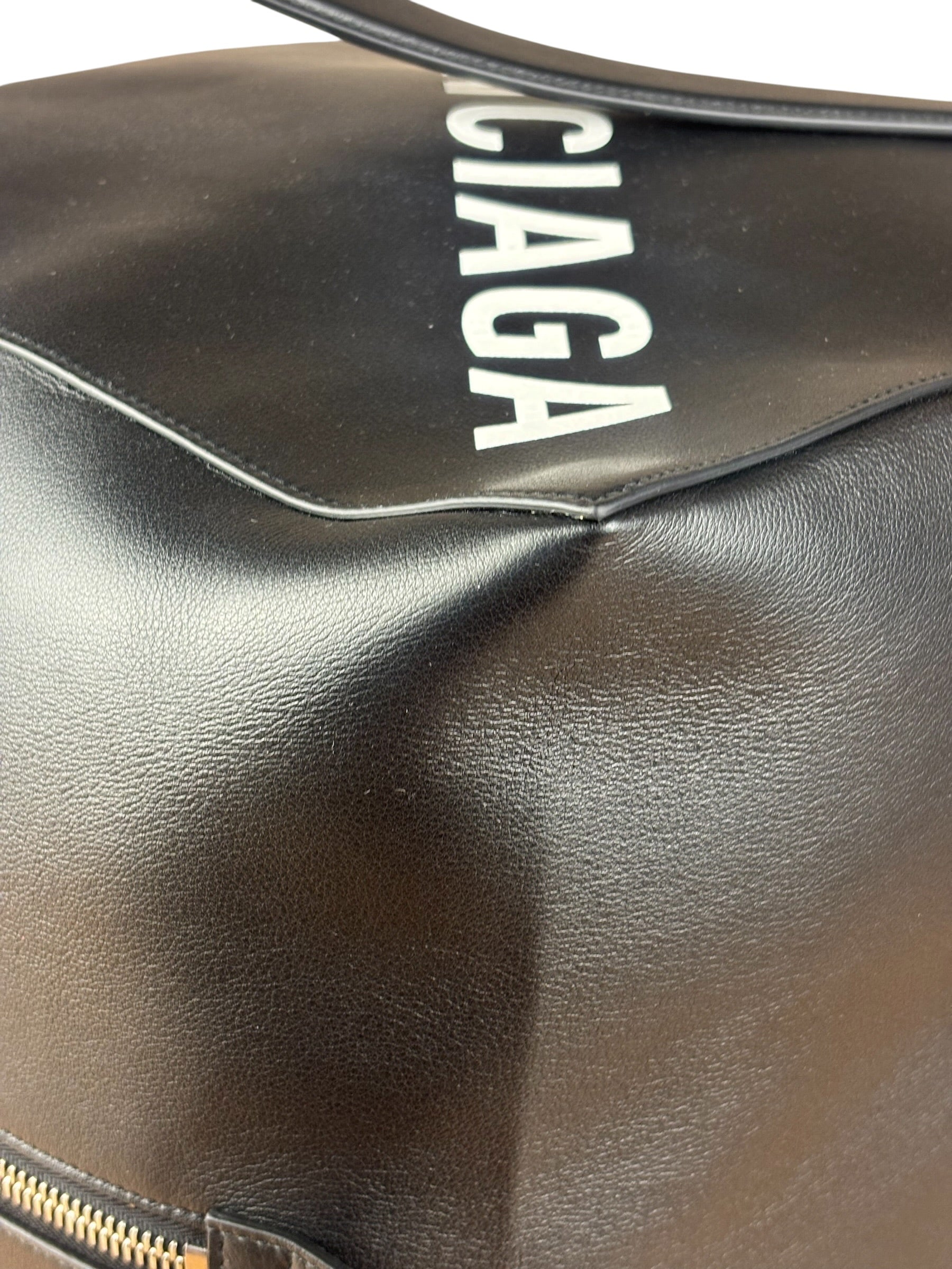 Balenciaga Black Leather Giant Box Bag