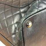 Chanel Black Leather Cambon Ligne large Tote Shoulder Bag 2004