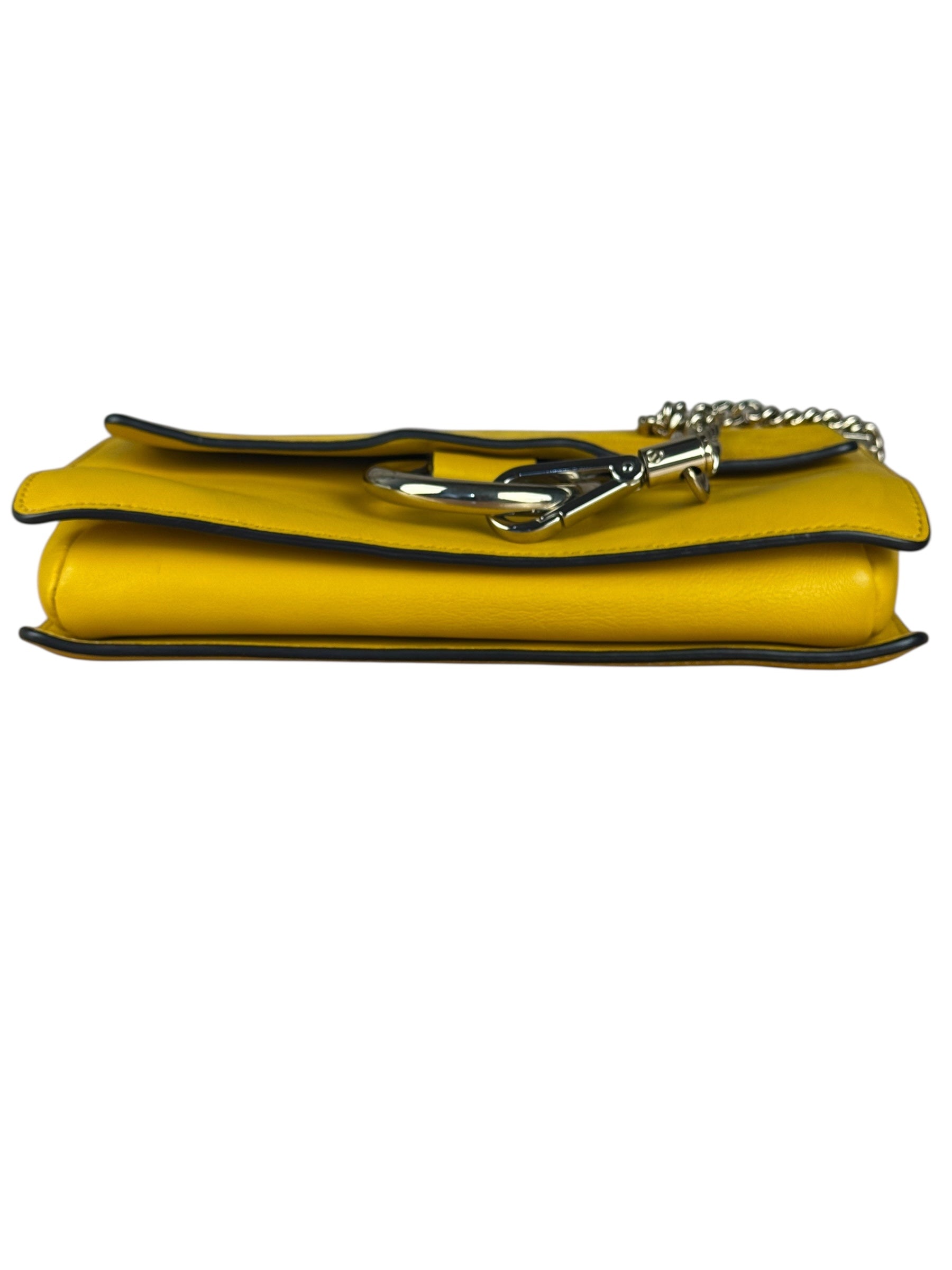 Chloé Suede/Calfskin Yellow Faye Shoulder Bag