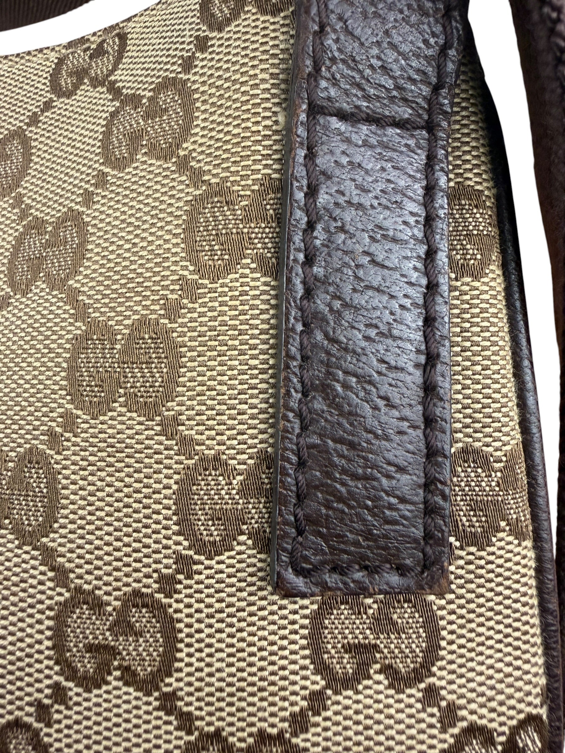 Gucci GG Vintage Beige/Brown Canvas Crossbody Bag