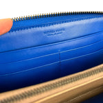 Bottega Veneta Intrecciato Long Wallet Blue