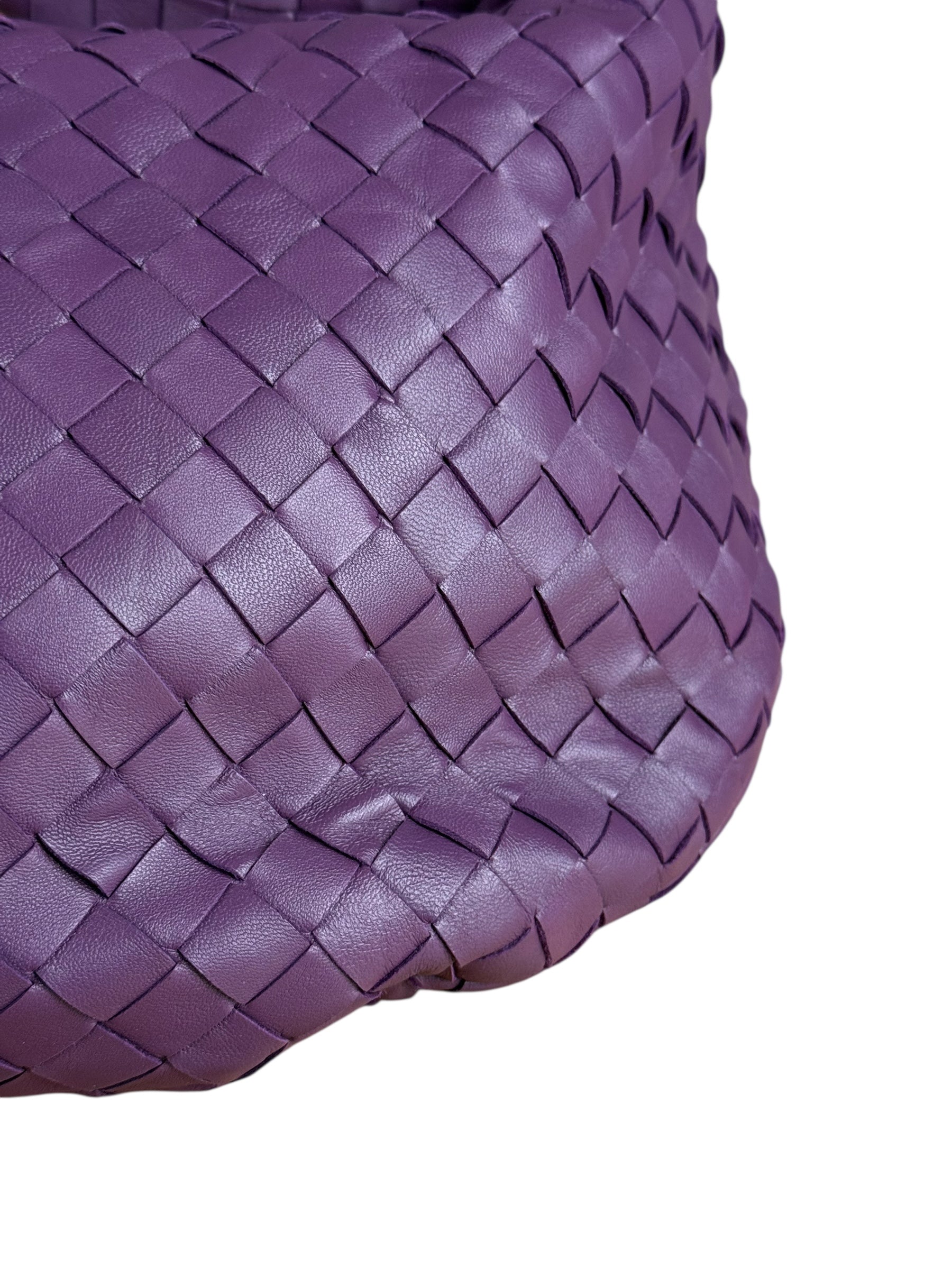 Bottega Veneta Purple Nappa Intrecciato Leather Jodie Hobo