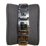 Fendi Black Dial Tank Stainless Letter Links