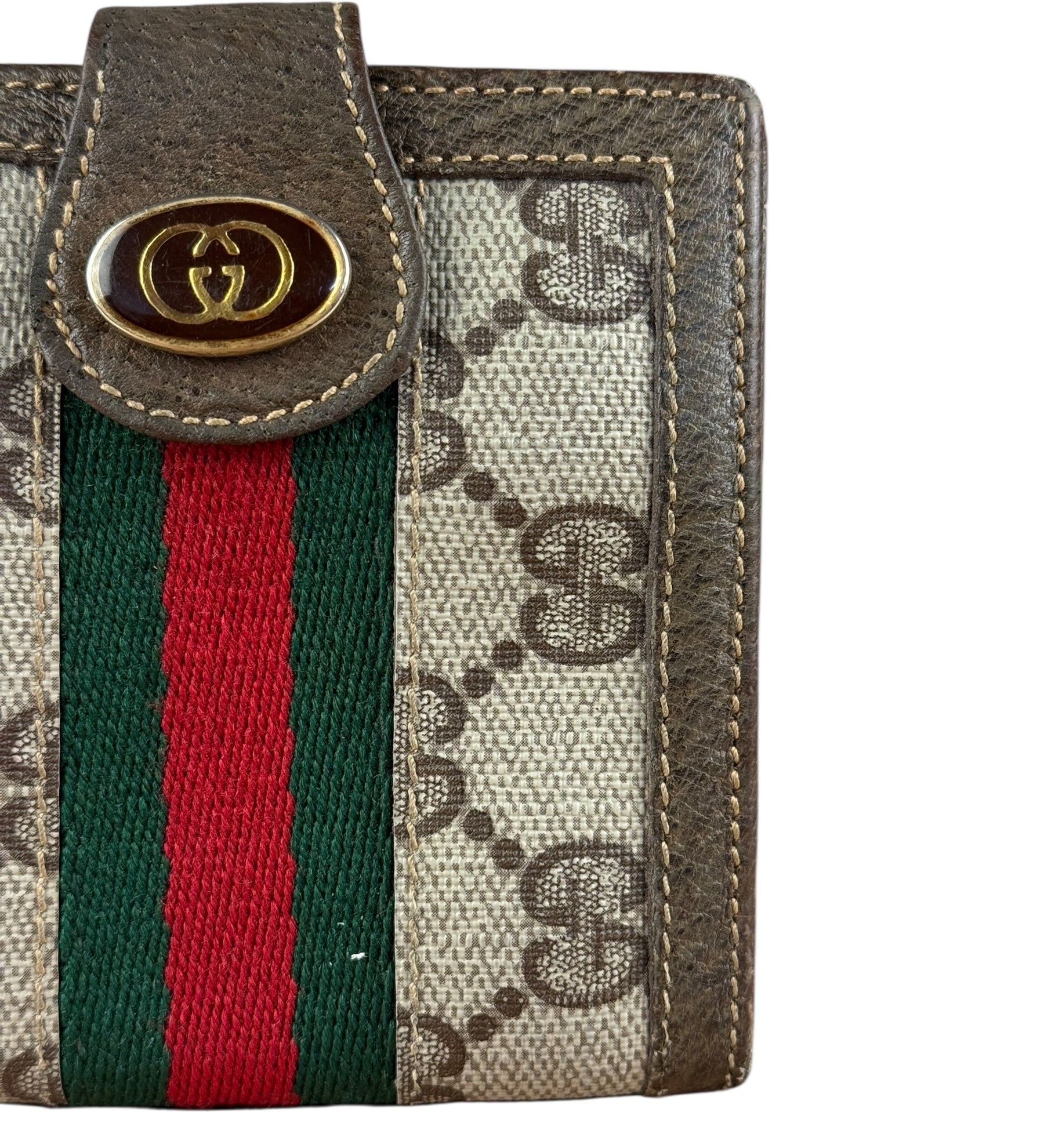 Gucci GG Vintage Sherry Line Compact Wallet
