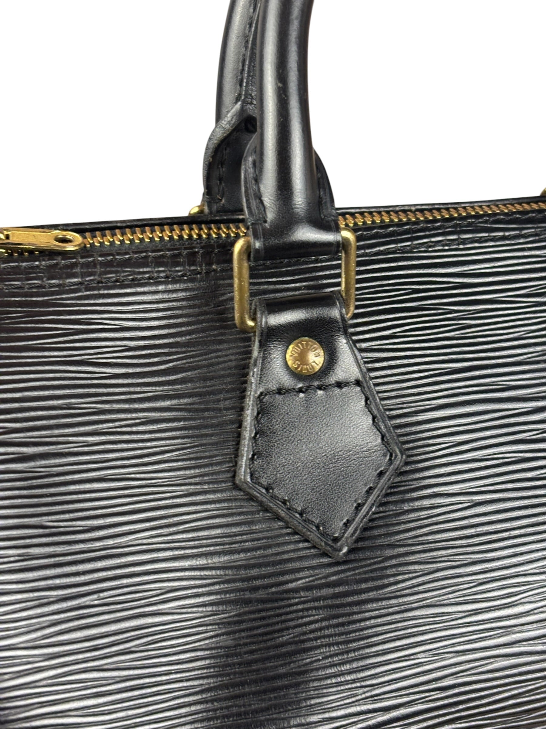 Louis Vuitton Vintage Black Epi Leather Speedy Hand Bag 25
