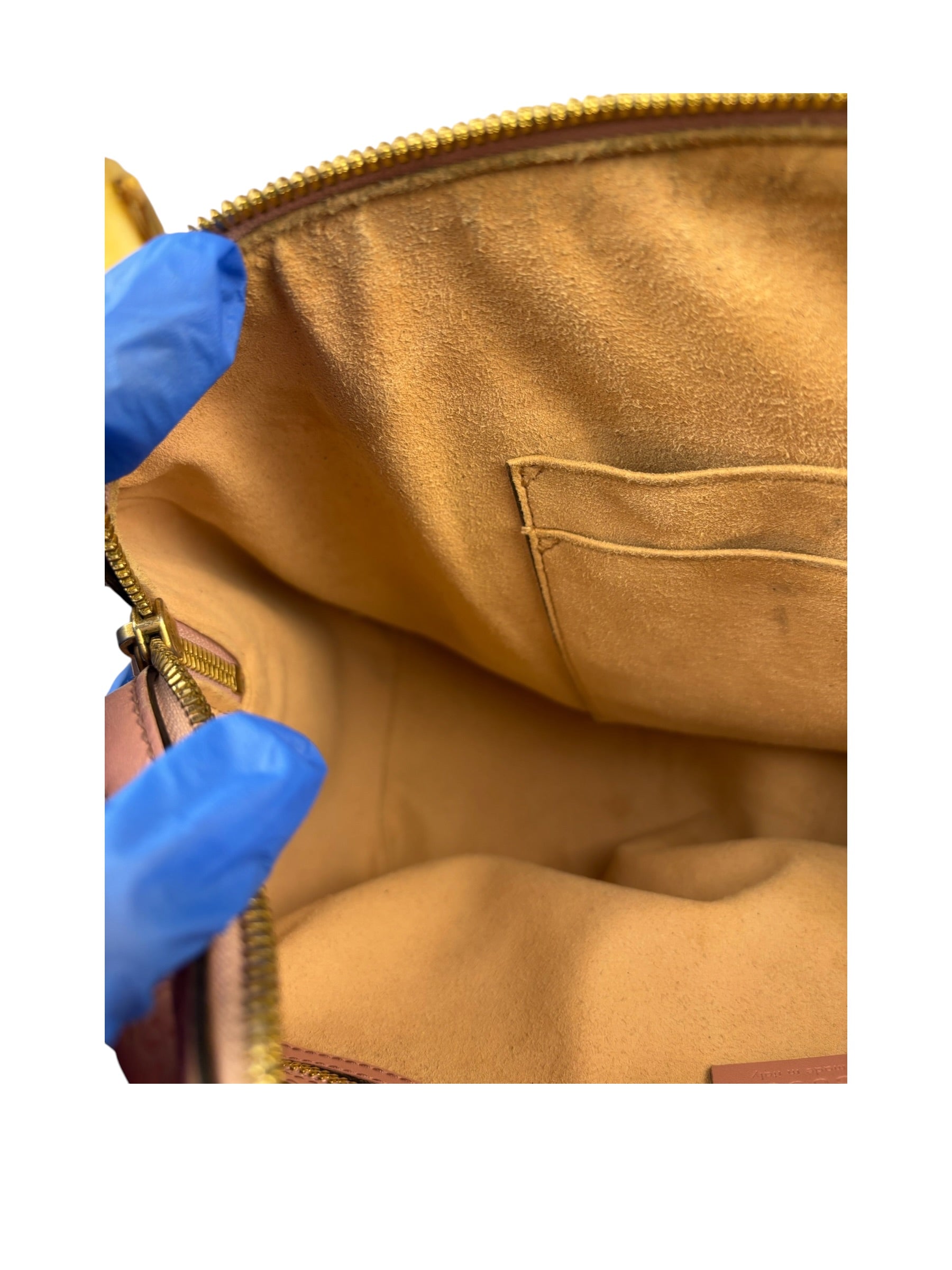 Gucci Pink Leather Guccissima Two-Way Boston Bag