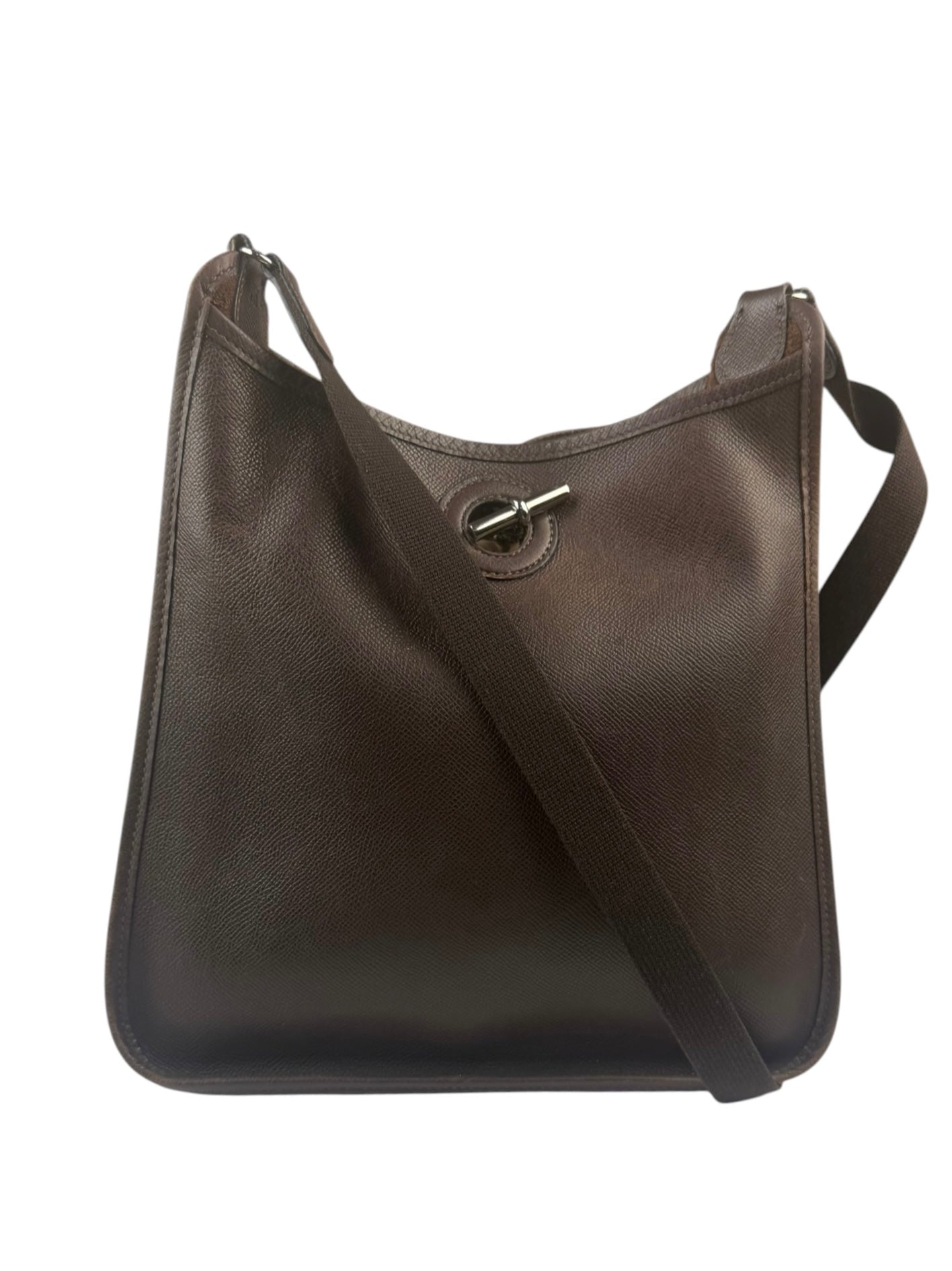 Hermes Brown Leather Vespa Crossbody PM