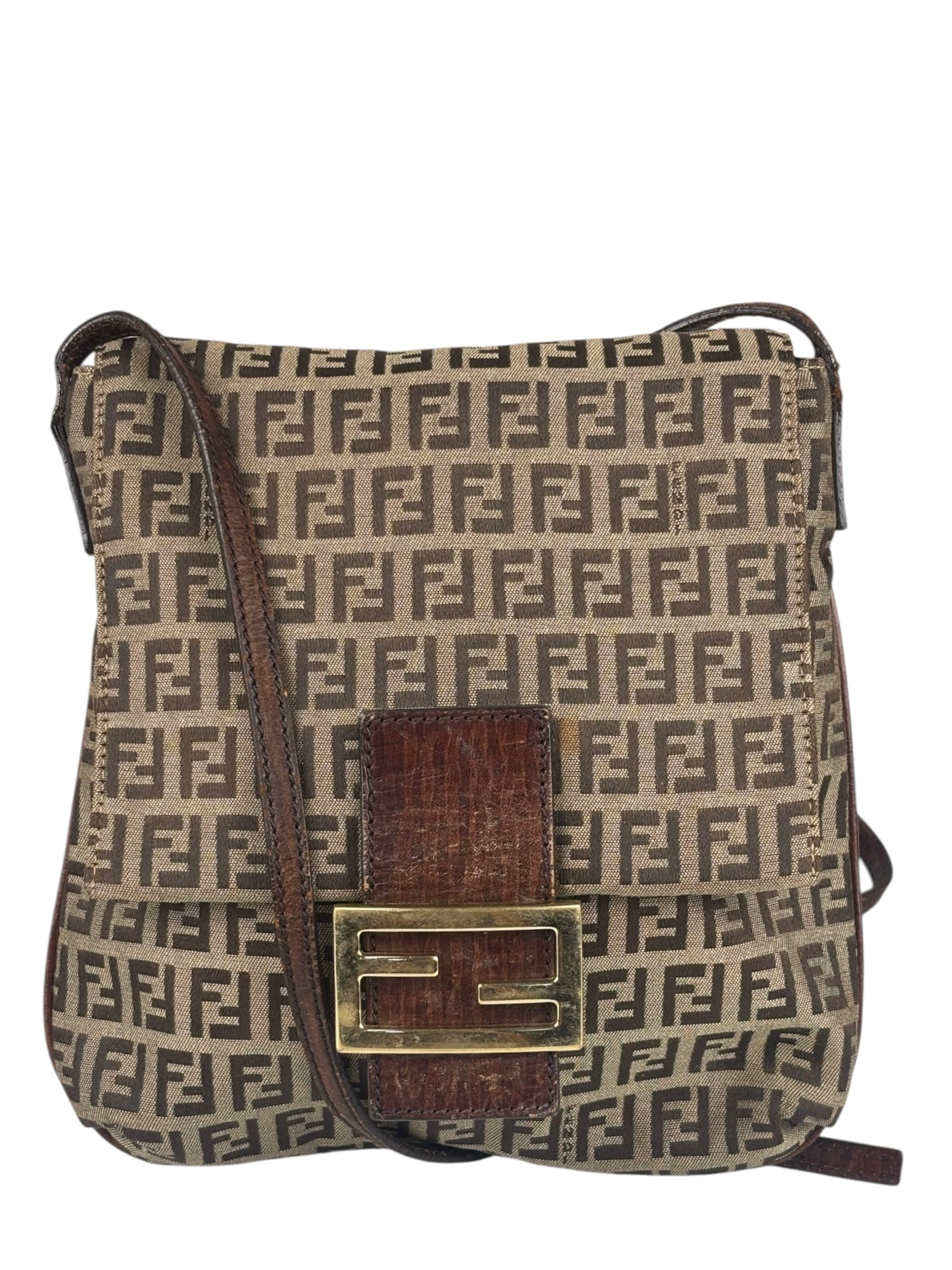 Fendi Canvas Monogram Zucchino Shoulder bag