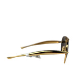 Bottega Veneta BV1305S Shiny Gold Pilot Sunglasses