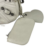 Balenciaga White Lambskin Le Cagole Shoulder Bag