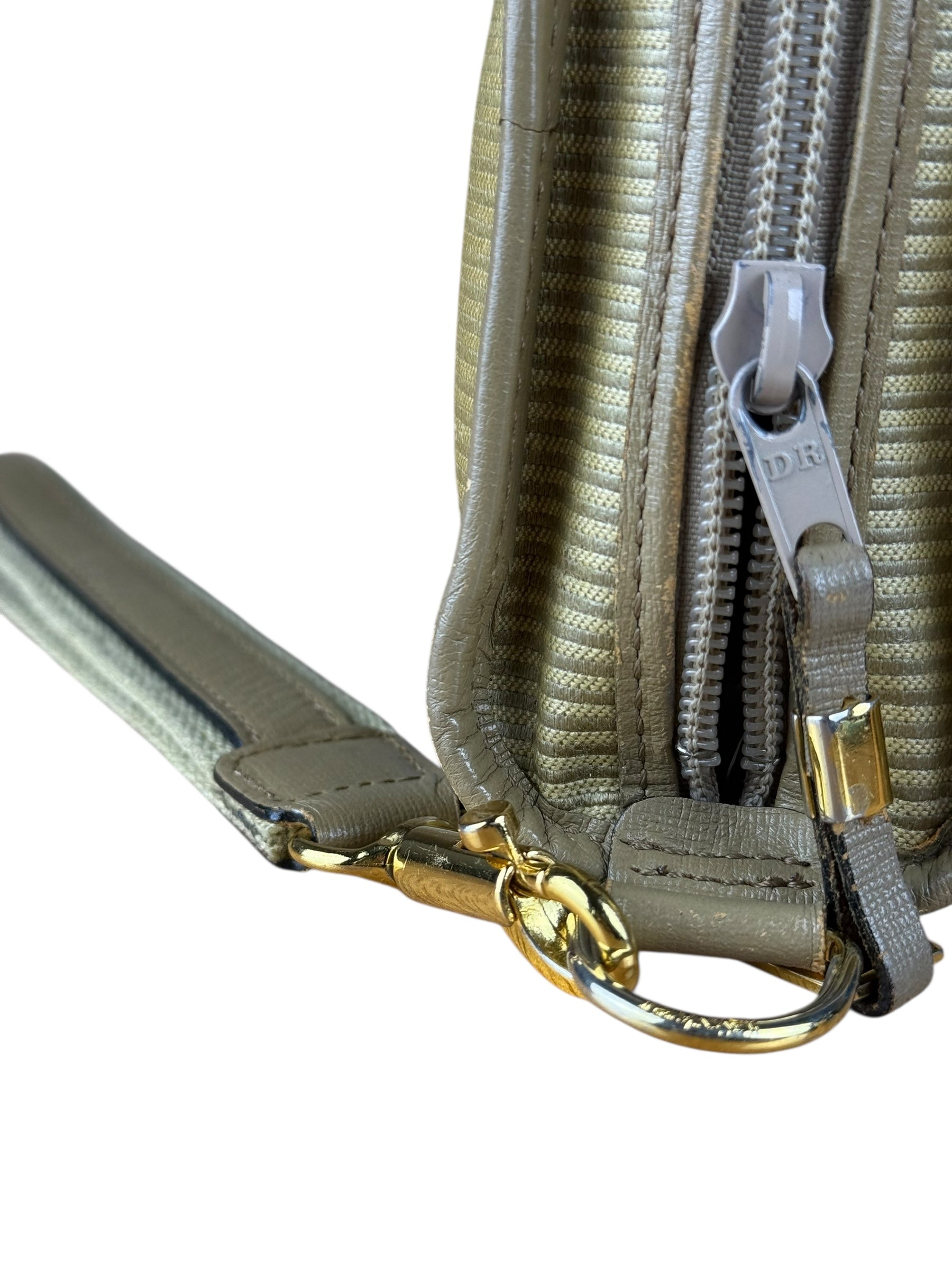 YSL Vintage Grey Leather Travel Pouch