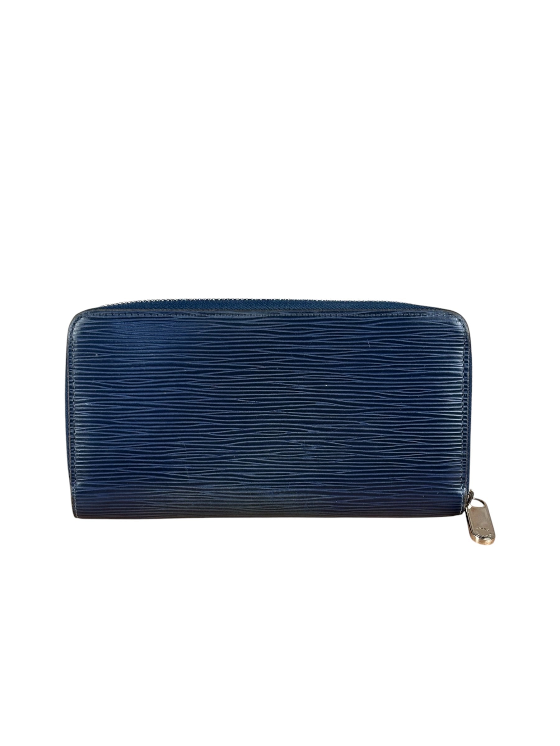 Louis Vuitton Blue Epi Leather Zip Wallet