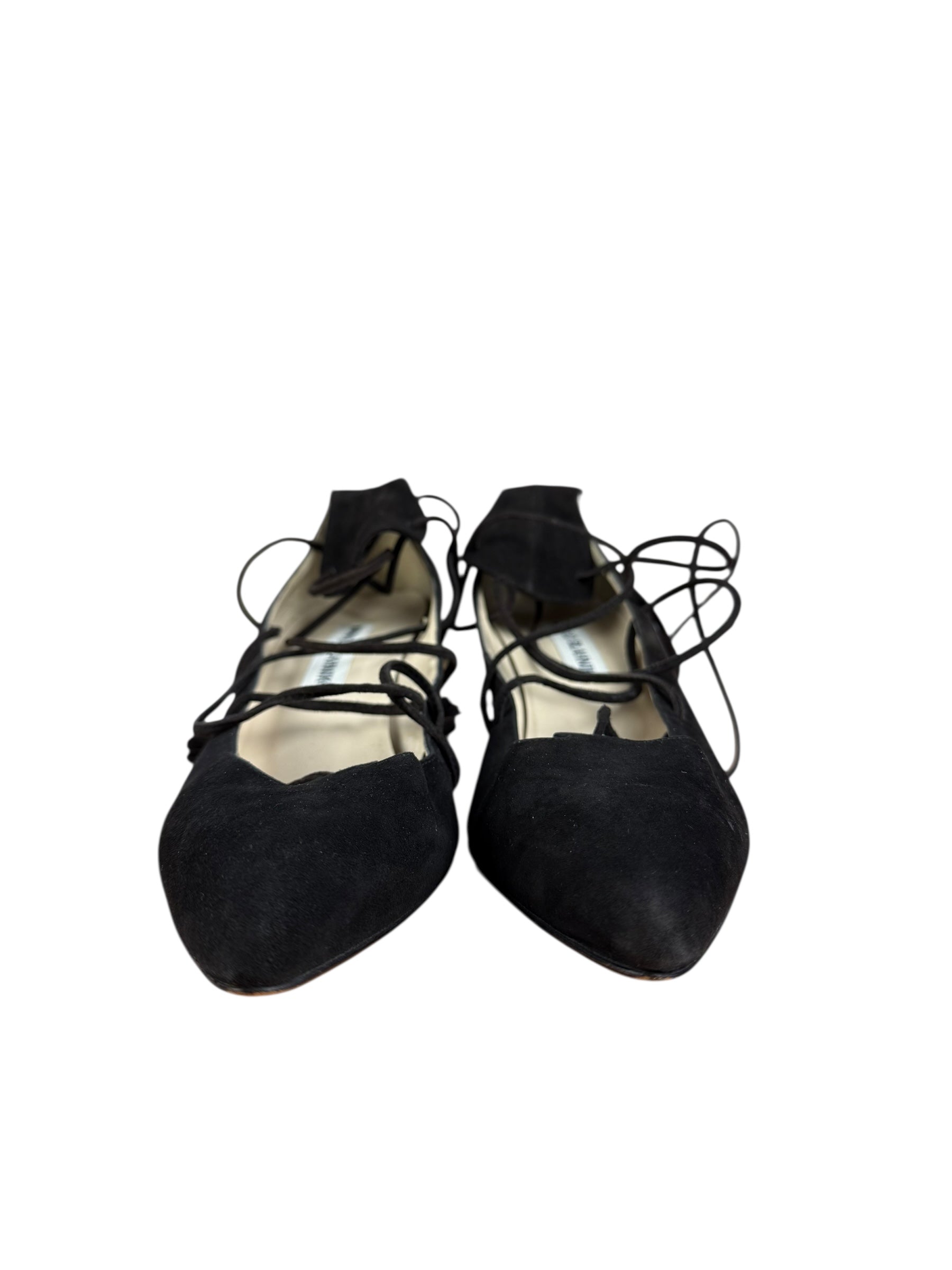 Manolo Blahnik Brown Suede Strappy Heels