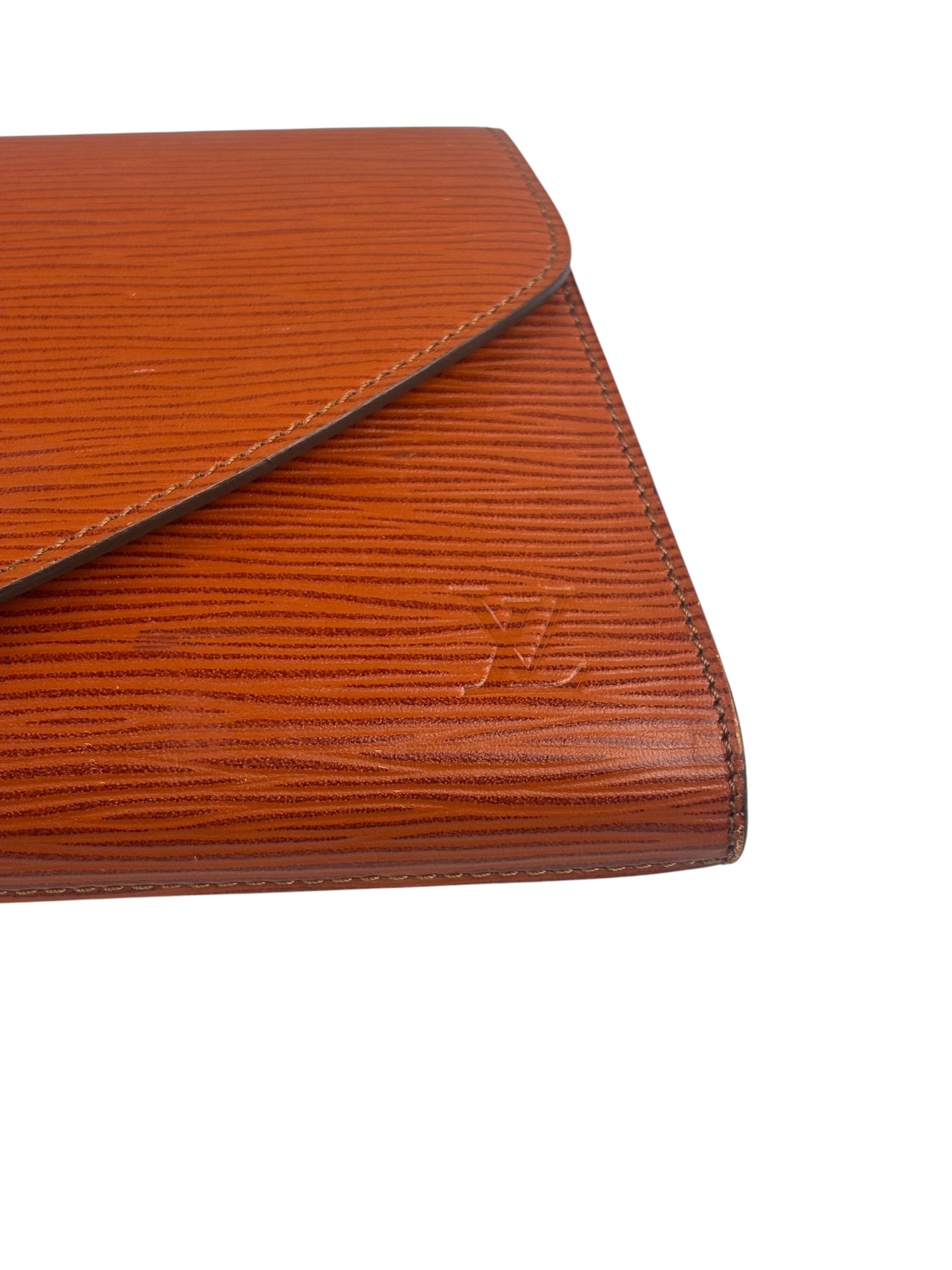 Louis Vuitton Vintage Art Deco Brown Epi Clutch