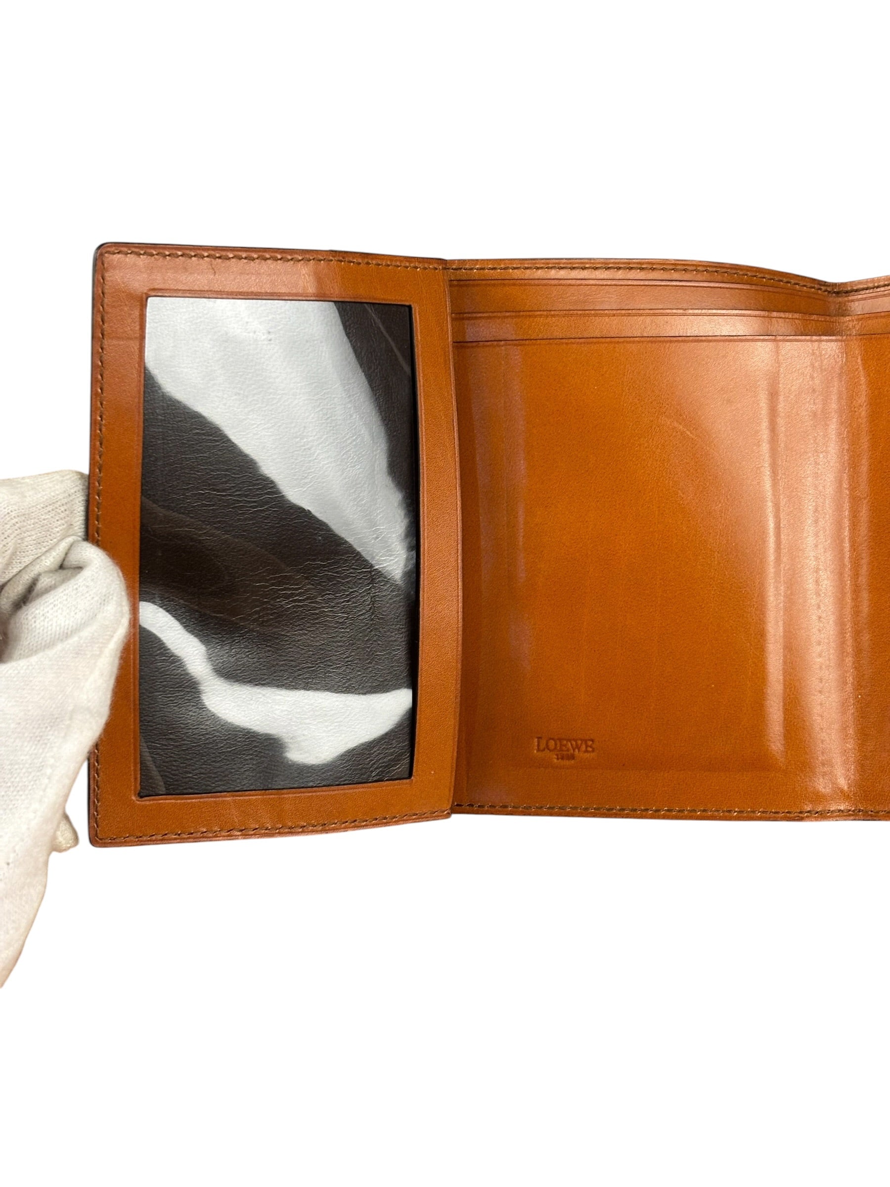 Loewe Honey Brown Panthere Leather Wallet