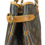 Louis Vuitton Leather Batignolles Horizontal Canvas Monogram Tote Bag