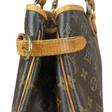Louis Vuitton Leather Batignolles Horizontal Canvas Monogram Tote Bag