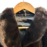 Vintage Black Mink Fur Long Coat