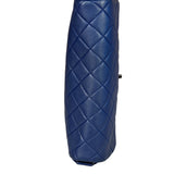 Chanel Blue Metallic Calf-Skin Chain Flap Bag 2014