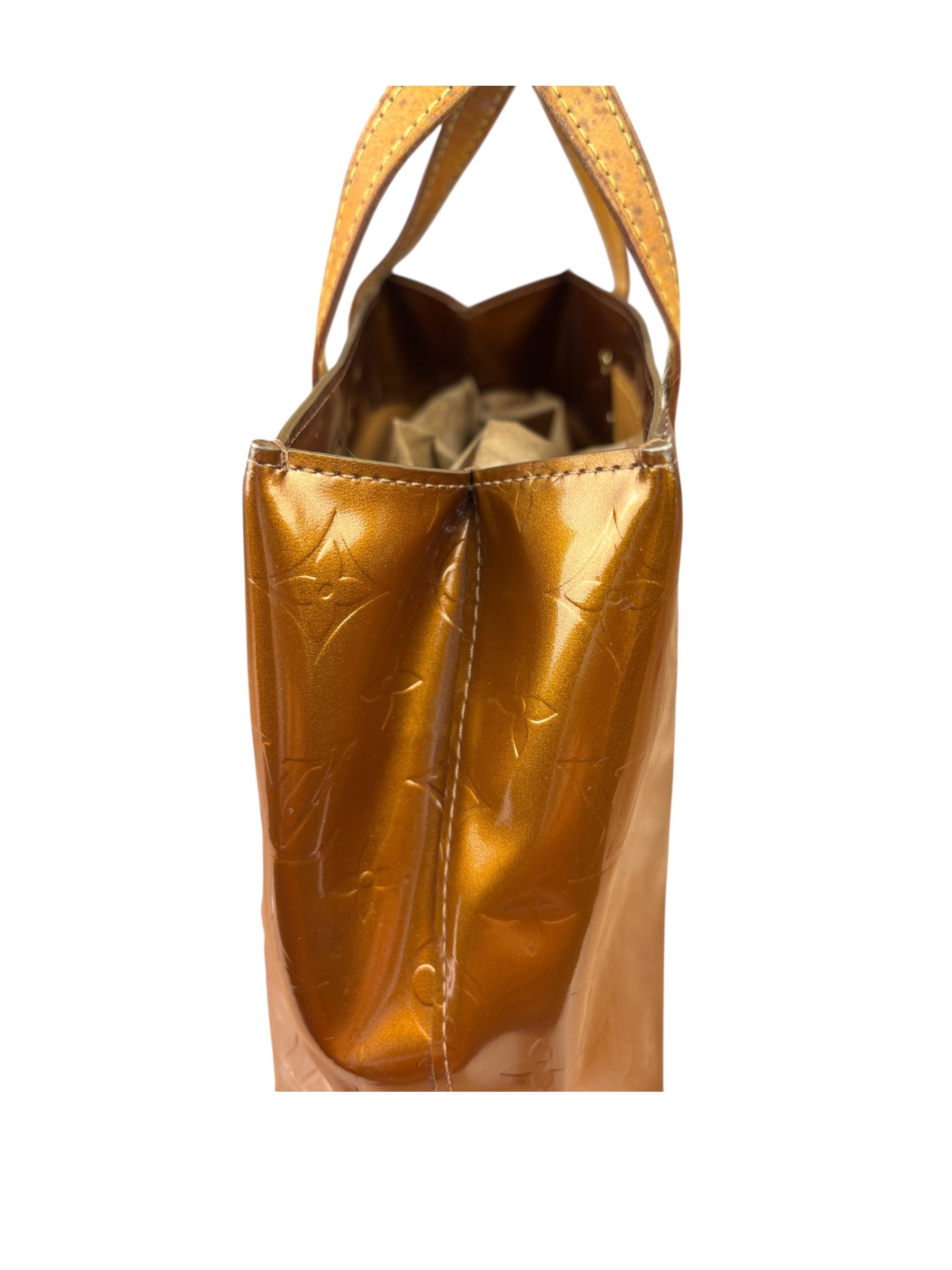 Louis Vuitton Bronze Monogram Vernis Reade Tote Bag PM
