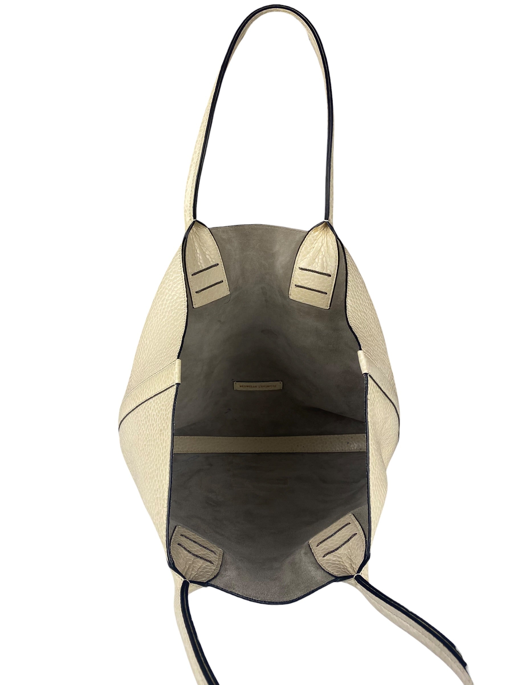 Brunello Cucinelli Cream Leather Tote