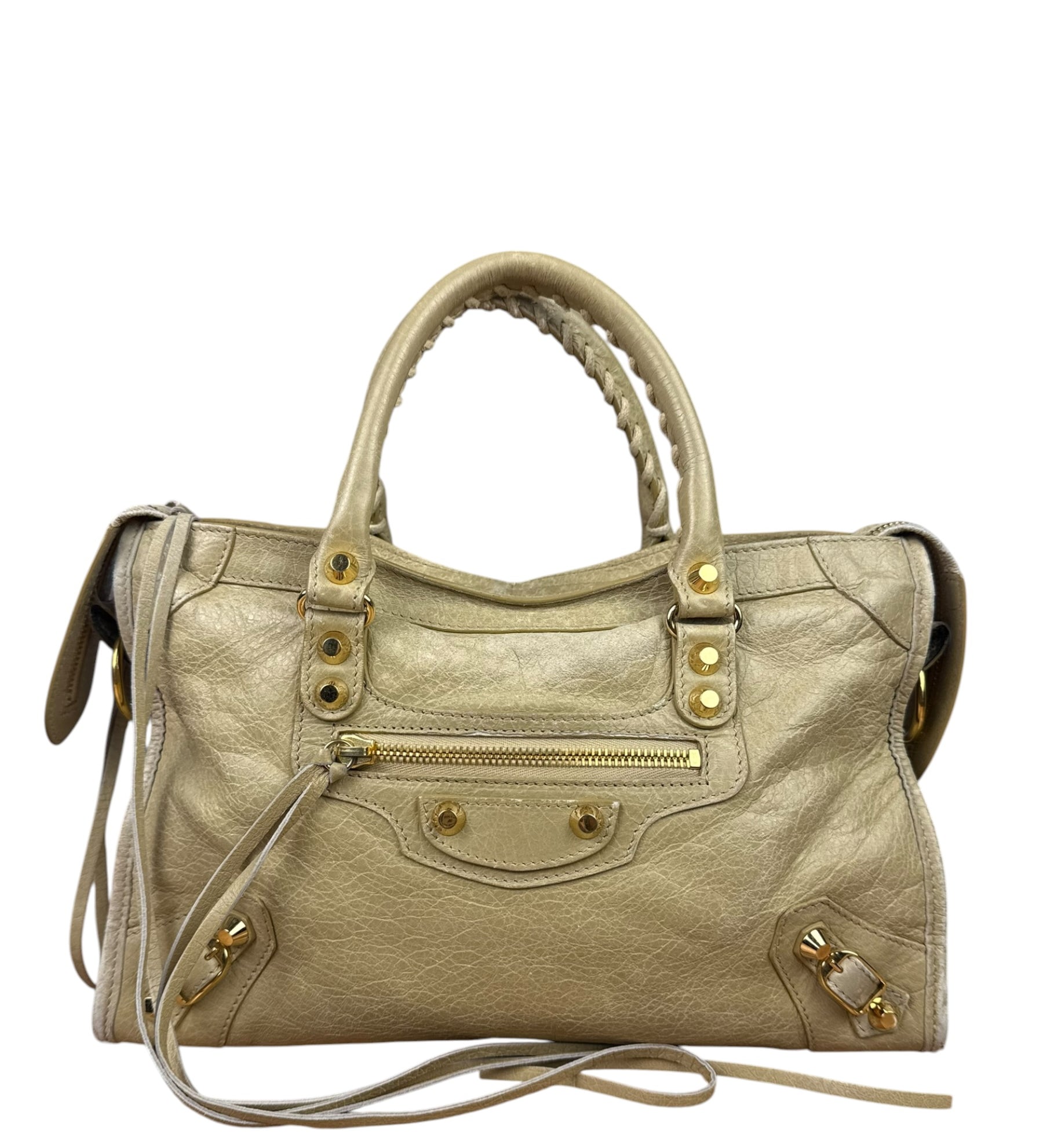 Balenciaga Beige Leather Le City Small Two-Way Bag