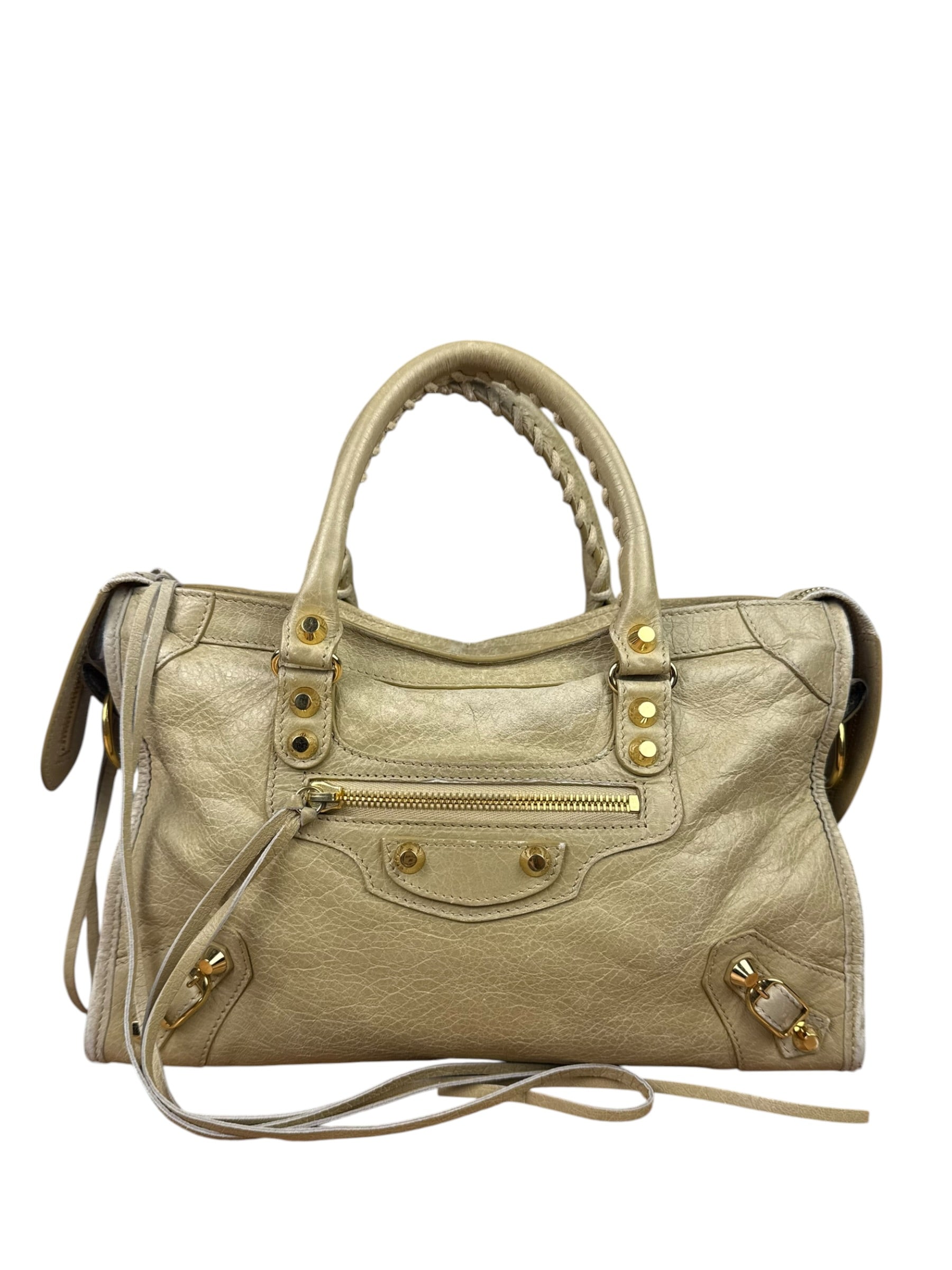 Balenciaga Beige Leather Le City Small Two-Way Bag