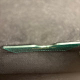 Alexander McQueen Green Croc Embossed Skull Bag