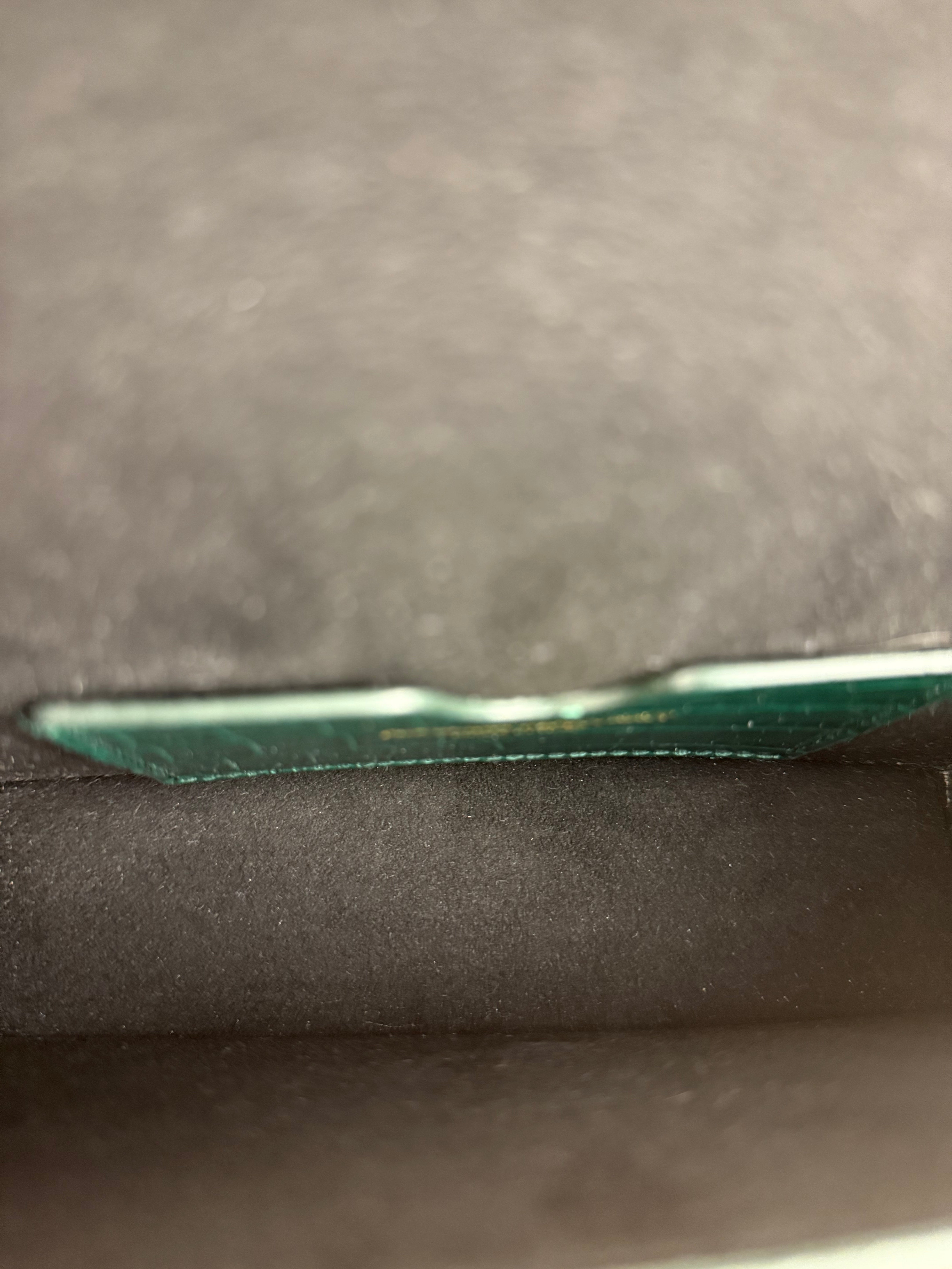 Alexander McQueen Green Croc Embossed Skull Bag