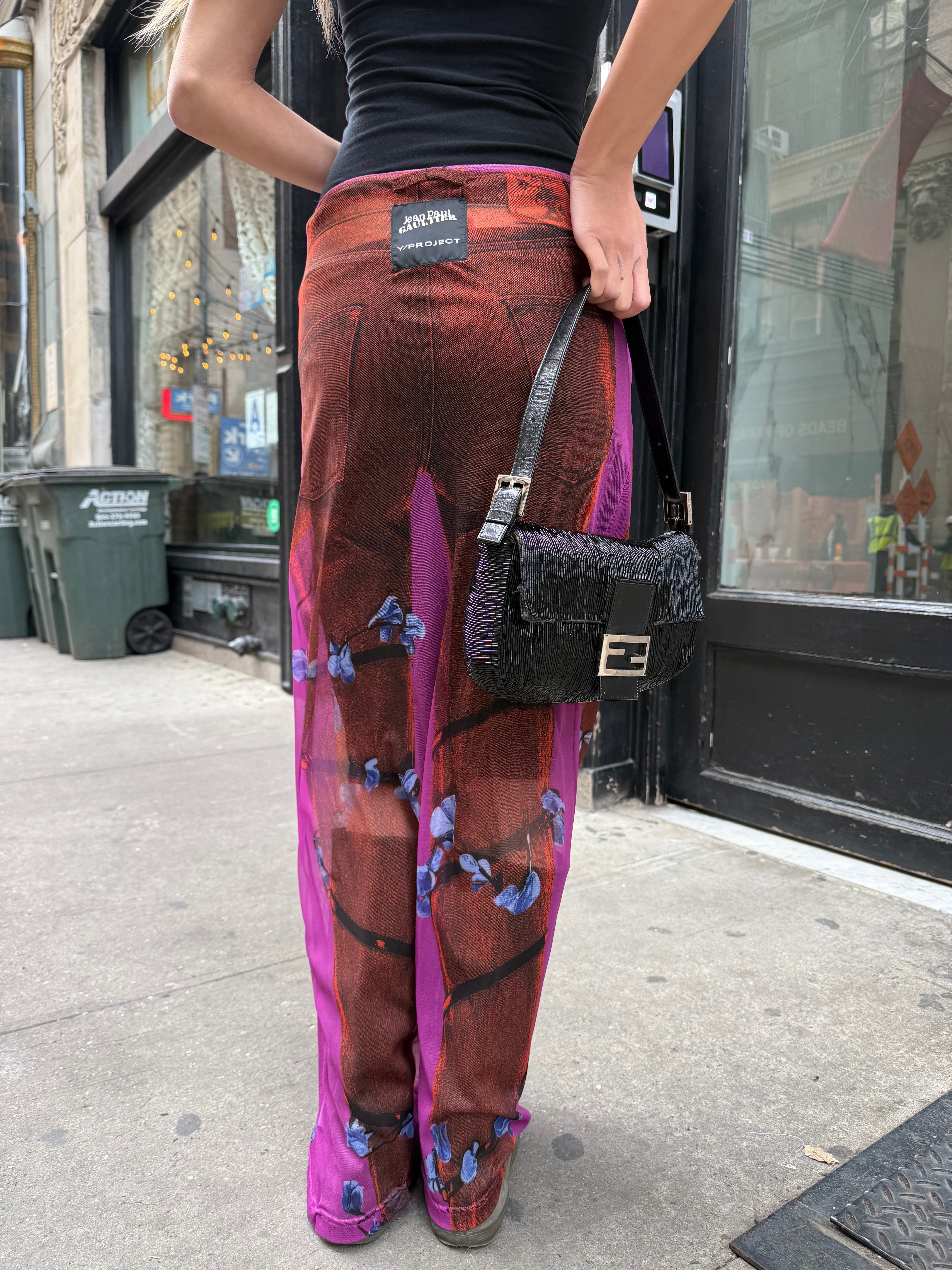 Jean Paul Gaultier x Y Project Printed Mesh Skirt