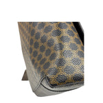 Celine Bicolor Leather Macadam Canvas Tote Bag