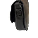 Christian Dior Vintage Black Leather Rounded Flap Bag