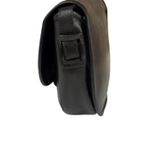 Christian Dior Vintage Black Leather Rounded Flap Bag