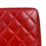 Chanel Red Quilted Leather Long Organizer Wallet 2010