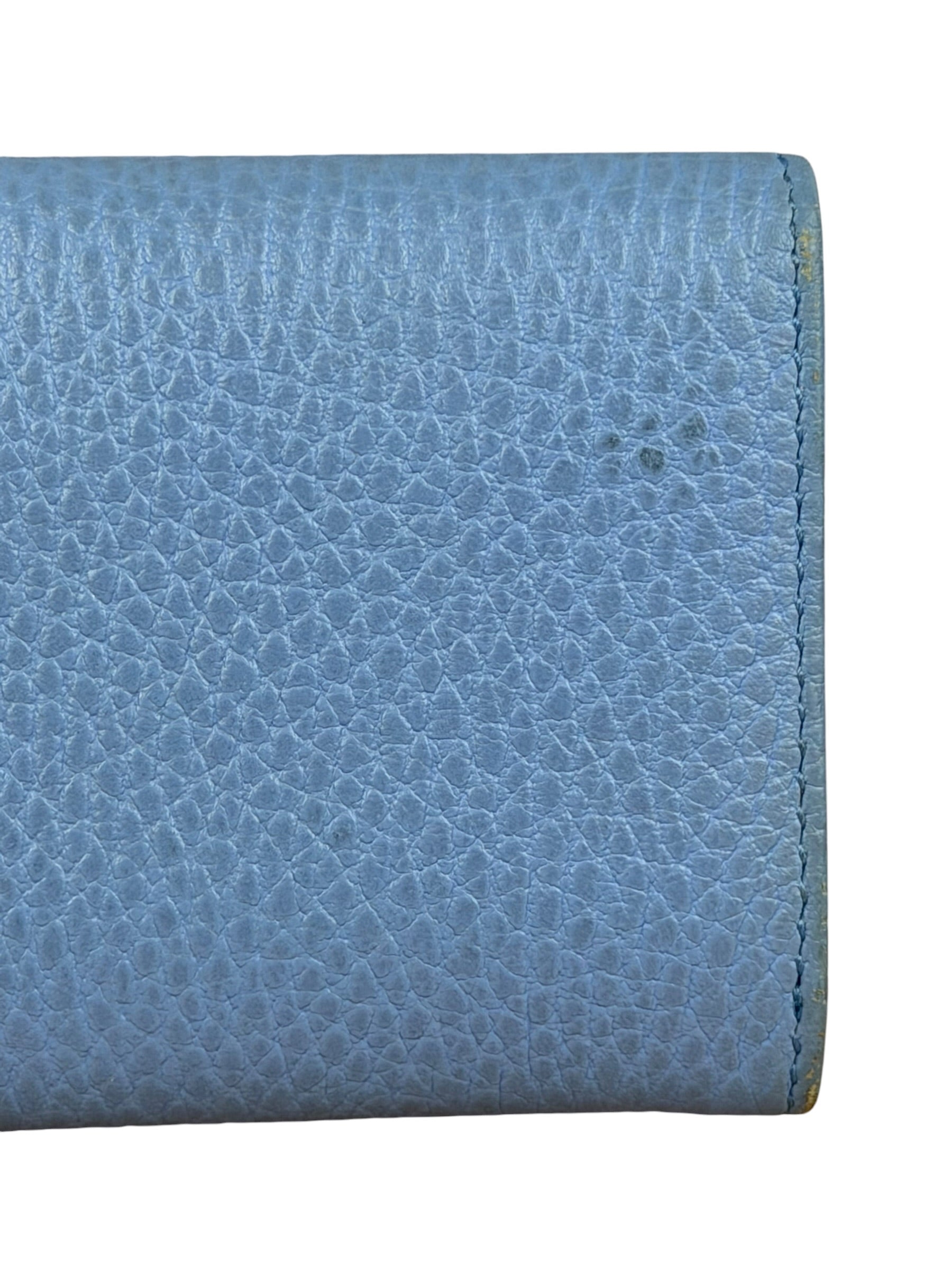 Gucci Blue Leather Marmont Card Case Wallet
