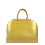 Louis Vuitton Yellow Monogram Vernis Alma Handbag