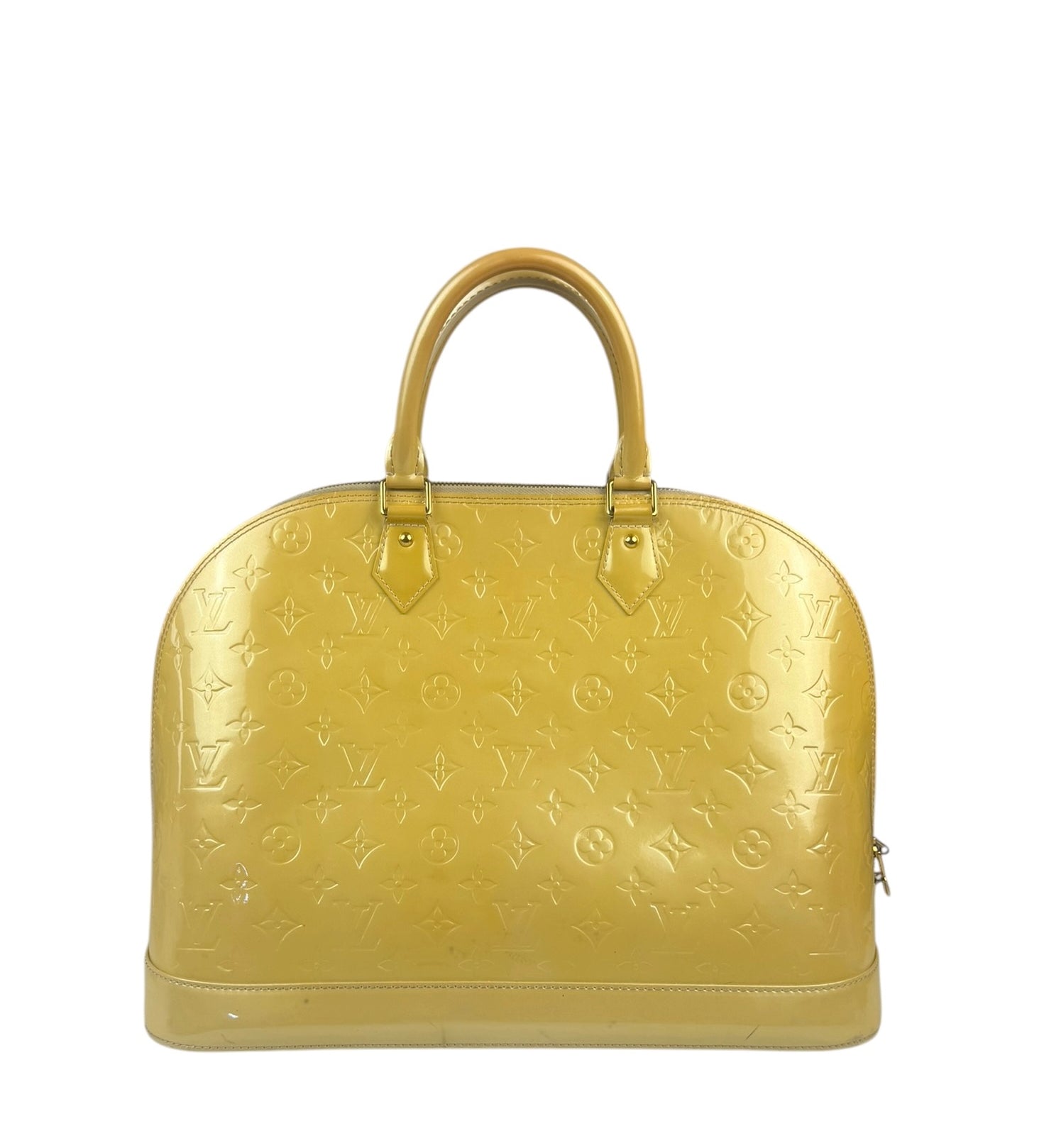 Louis Vuitton Yellow Monogram Vernis Alma Handbag