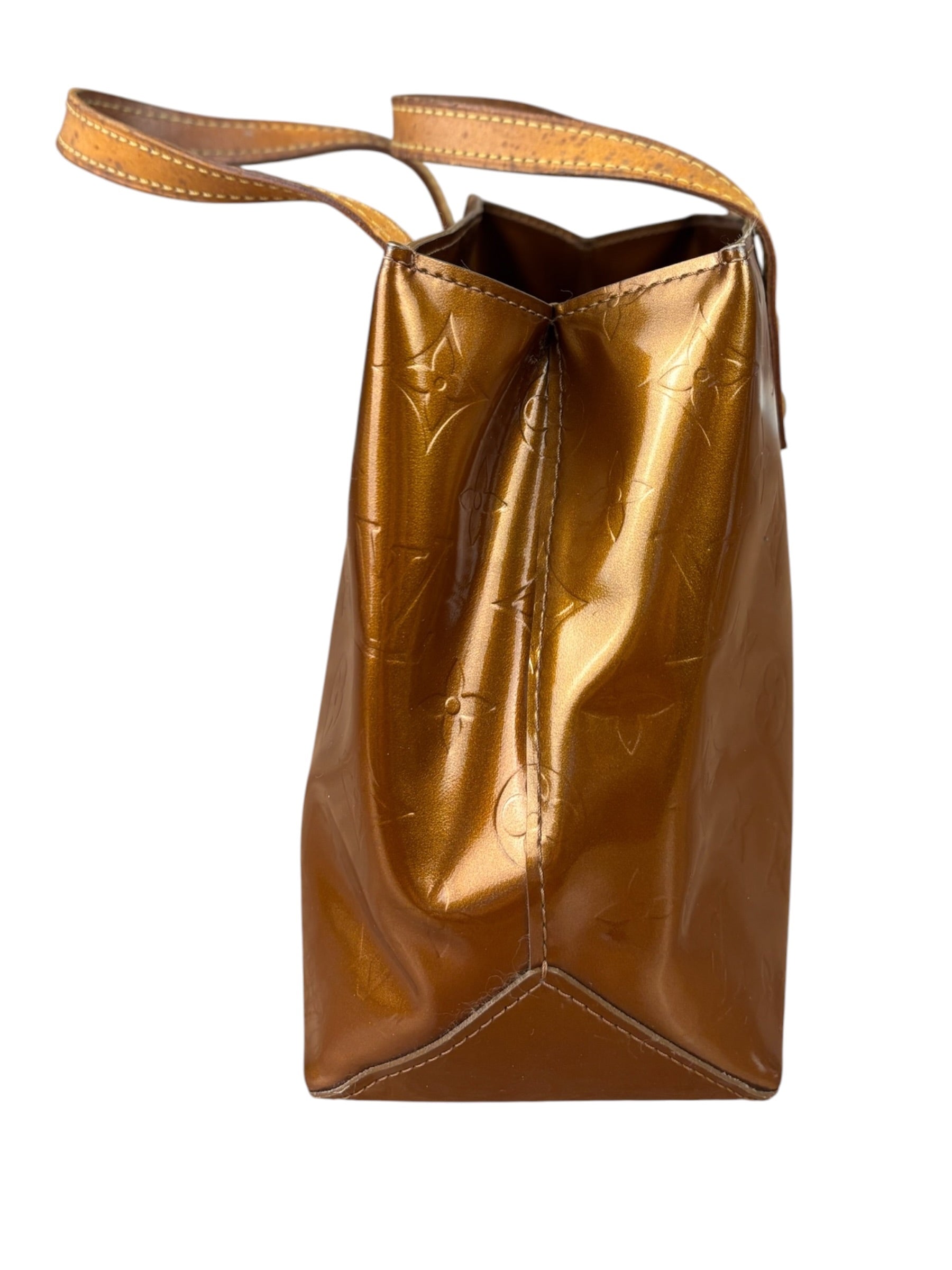Louis Vuitton Bronze Monogram Vernis Reade Tote Bag PM